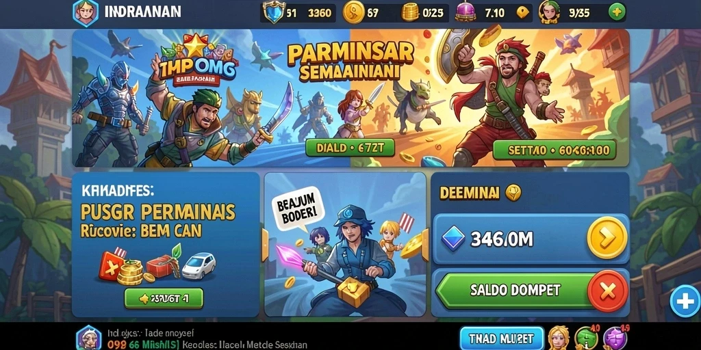 Fasilitas chat untuk berdiskusi dengan pemain lain.