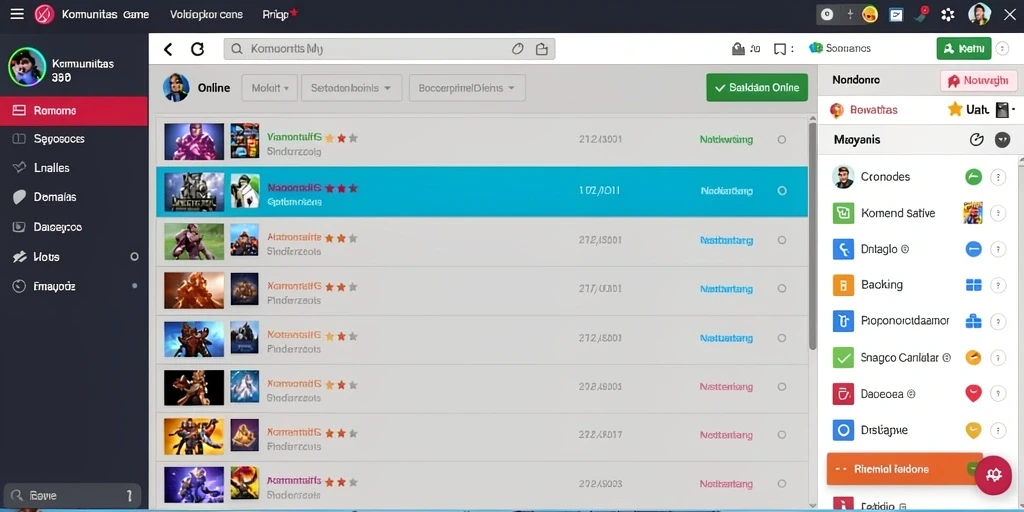 Fitur interaksi sosial yang memungkinkan pemain berbagi pengalaman.
